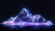 Dazzling and colorful artistic mountain 3D holographic scene background material
