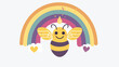 LGBTQ rainbow and cute funny bee for self-acceptance