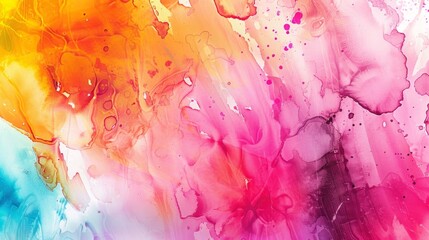 Poster - Abstract Watercolor Fusion of Warm and Cool Tones