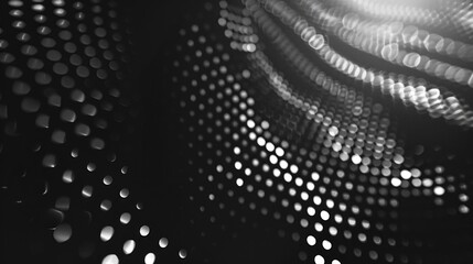 Aufkleber - Halftone Dot Pattern Swirl on Black Background
