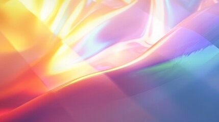 Aufkleber - Fluid Rainbow Hues in Abstract Wave Design