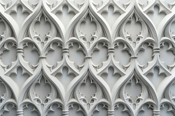 Poster - Sophisticated classical 3d pattern. Gothic ornament. inspired by the gothic architecture. Background image. Created with Generative AI technology.