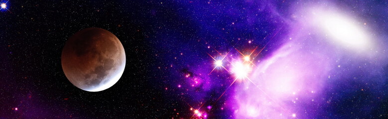 Wall Mural - magic color galaxy. infinite universe and starry night. bright star nebula. distant galaxy. abstract