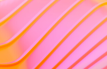 Aufkleber - Abstract vivid summer geometric line curve shape background. 3d rendering.