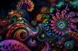 Psychedelic colorful abstract background.
