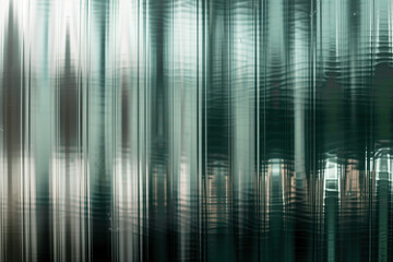 Poster - Ripple glass texture. Textured glass with reflections. Abstract background image. Created with Generative AI technology.