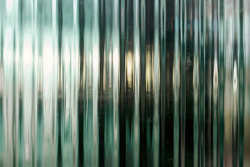 Poster - Ripple glass texture. Textured glass with reflections. Abstract background image. Created with Generative AI technology.