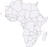 Fototapeta  - map of africa in front of a white background