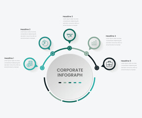 Poster - Business infograph process stages