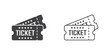 © Lysenko.A - Ticket icon in flat style. Coupon vector illustration on isolated background. Voucher sign business concept.
