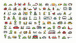 180 outline mini concept icons symbols of entertain