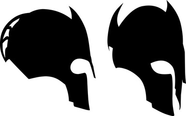 Poster - Knight mask silhouette vector icon