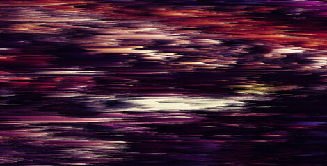 Poster - 4k beautiful color gradient background with data mosh glitch noise. abstract pastel holographic blur
