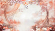 Wedding banner in soft peach tones. Abstract background for wedding invitation card
