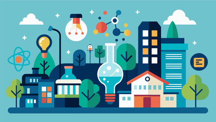 Wall Mural - Communitydriven science lab where ideas are born and tested and discoveries are made by local residents with a passion for scientific