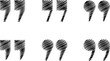 Collection of double punctuation icon background for advise or comment