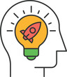 Engineer mindset Vector icon which can easily modify or edit