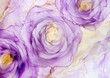 luxury roses flowers alcohol ink and gold ink background