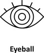 Eyeball Vector icon which can easily modify or edit