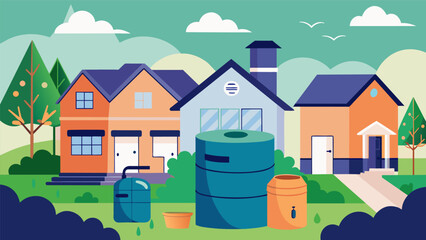 Wall Mural - A public service announcement campaign encouraging residents to install rain barrels on their properties.