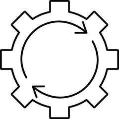 Wall Mural - Cogwheel Vector icon which can easily modify or edit