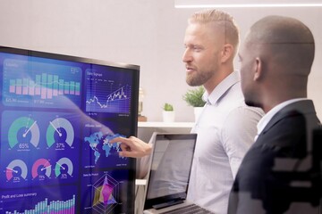 Poster - Conference Room Meeting with TV Screen