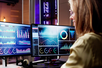 Poster - Computer Analyst Looking at Data