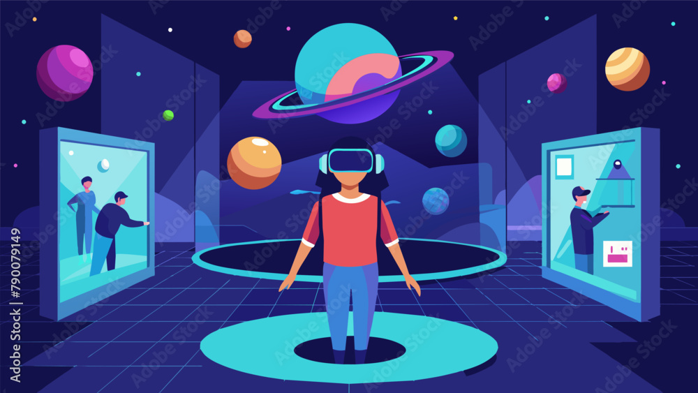 A immersive exhibit of immersive digital art featuring projections and ...