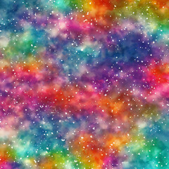 Wall Mural - Seamless rainbow watercolor texture. Watercolor galaxy pattern.