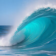 Beautiful illustration with turquoise ocean wave.