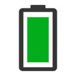 Power technology icon, battery web shape design, energy level vector illustration