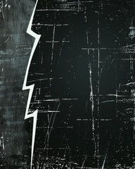 Wall Mural - Black and white abstract with lightning-like streaks.