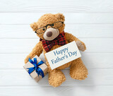 Fototapeta Tulipany - Happy father's day concetp.Holiday greeting card.
