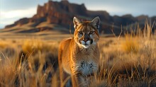 Puma Sentinel In The Altiplano Desert
