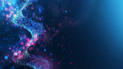 Poster - abstract dna strand in cosmic environment