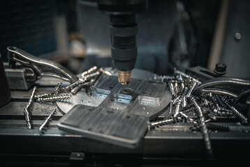 Countersinking thick metal parts to required size on a old mill machine