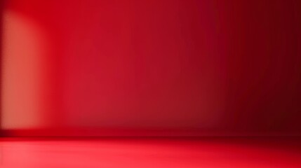Poster - Luxury gradient red background, empty studio banner in red