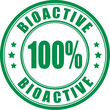 Bioactive product green vector label