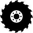 Circular saw blade vector icon