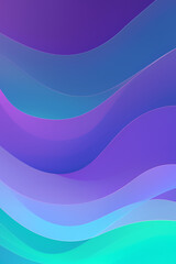 Wall Mural - Abstract wavy background in cyan and purple colors. Wallpaper, background.