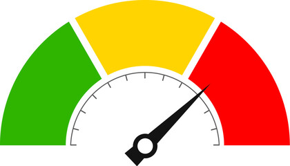 Measuring gauge vector cartoon, meter scale icon