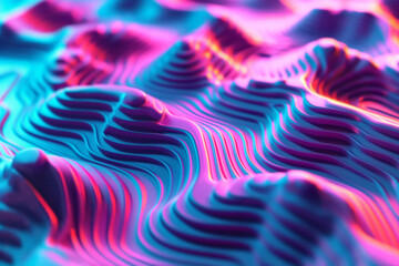 Wall Mural - Abstract wavy background in blue, cyan, pink, and purple colors. Wallpaper, background.