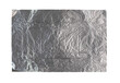 Wrinkled, crumpled sheet of silver foil as texture or background isolated on white, PNG
