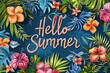 Colorful summer concept with 
