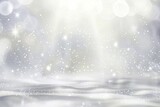 Fototapeta Paryż - Ethereal White Bokeh with Sparkling Lights, Dreamy Abstract Background for Design Projects