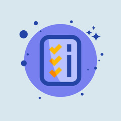 Poster - List flat illustration. Checklist signs vector illustration.