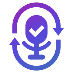 Canvas Print - speech recognition, audio recording icon