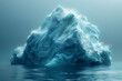 Massive iceberg floating in ocean stylized illustration wallpaper background