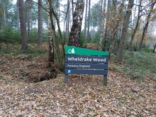Wheldrake Woods Sign North Yorkshire England UK