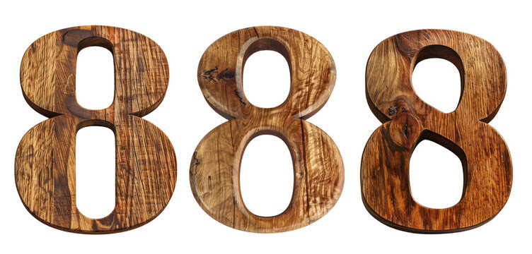 Pack of a alphabet number 8 Letter on Transparent Background - Ai Generated